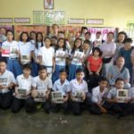 Jan. 22. 2018 – RIMM Rotarians visiting with Japanese Rotarians and guests to distribute school supplies